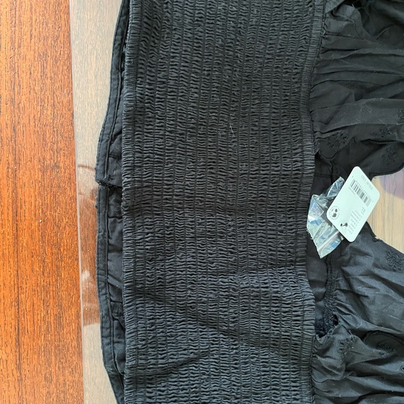 NWT Free People Nolan Embroidered Crop Tank In Black - Picture 8 of 10